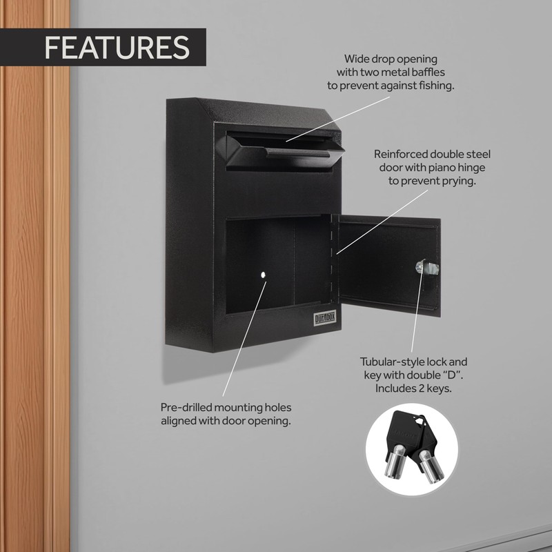 Durabox Drop Box Deposit Safe 12 x 4 x 15”