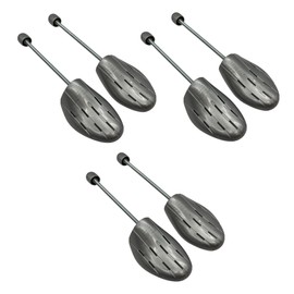 DELFA Comfort Plastic Shoe Stretcher - Set of 3 Pairs - Shoe Shaper Shoe Stretcher with Spiral Spring for Comfortable Women's Shoes and Trainers, silver