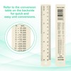 PATIKIL 15cm/6" Metal Ruler, 2 Pack Aluminum Alloy Rulers with