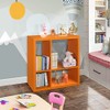 KB Designs – Orange 4-Cube Open Bookcase, Kids Toy Storage
