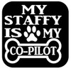 ThatLilCabin - My Staffy is My Copilot Sticker 6" car