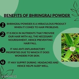 Original and natural Bhringraj bharingraj Powder for Healthy Hair (Pack of 100 Grams)