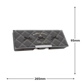 Q-LiA Coolia Pen Pouch, Soft Pen Case, Ribbon, My Pastel Memory, 03104, Black