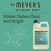 MRS. MEYER'S CLEAN DAY Liquid Dish Soap Refill, Biodegradable Formula,