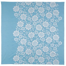 Musumi Furoshiki 150 Kimono Wrap Flower Arabesque Sage, 59.1 inches (150 cm), Cotton