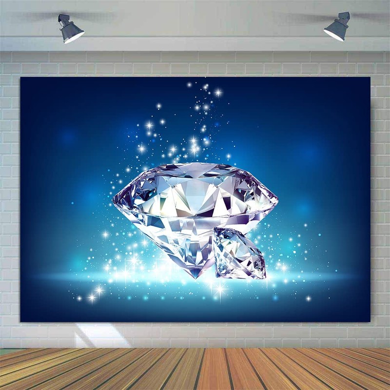 PHMOJEN Shining Diamonds Backdrop, Big Crystal Diamond Gems ( No