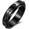 Adreamz 6mm Rosary Spinner Ring for Anxiety Relief Fidget with