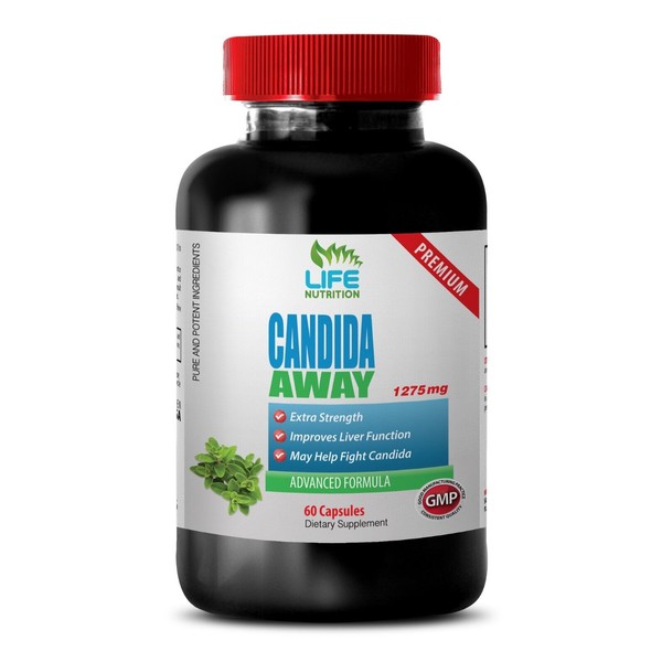 Colonic Detox Capsules - Candida Away 1275mg - Oregano Essential Oil 1B
