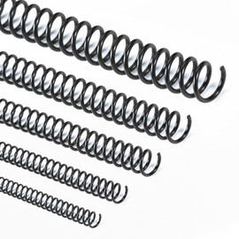 SIMPROFFICE 50 Pack Spiral Binding Coils 4:1 Pitch, Mixed Size, Black