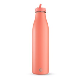 One Green Bottle New Evolution Collection Stainless Steel Bottle, Three Wall Isothermal Insulated Water Bottle, 1200ml Leakproof Bottle for Hot and Cold Drinks (Baby Coral)