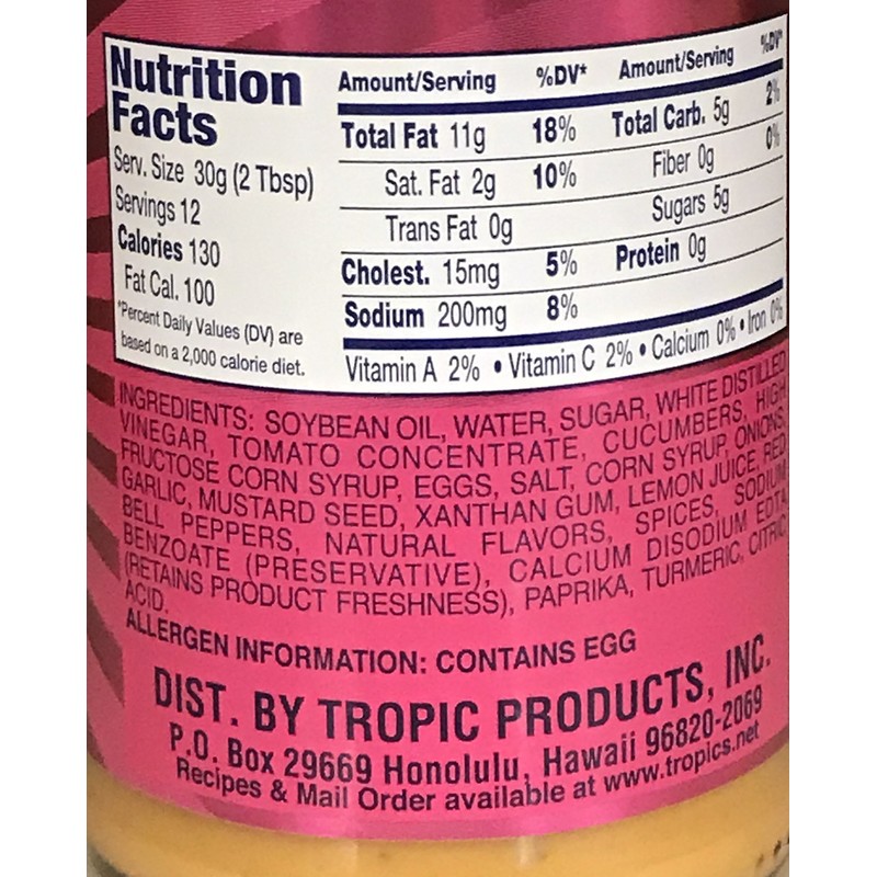 Tropics Hawaii Salad Dressing (Original Thousand Island)