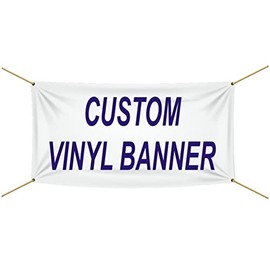 Custom Vinyl Banner, 14oz Premium Coated Vinyl, Full Color, indoor / outdoor Heavy Duty Sign, Design Online or Print Your Design file. 1 Sided (2 X 8 ft (H X W))