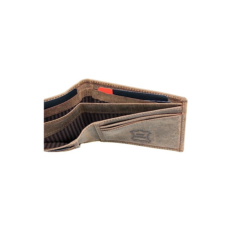 Strong Simple But Smart Designed Bi-fold Brown Genuine Leather Wallet