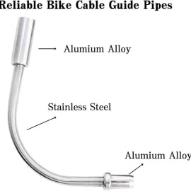 NoBrand V Brake Noodle Cable Guide Pipe, Brake Pipe with Rubber Boots for Mountain Bicyc