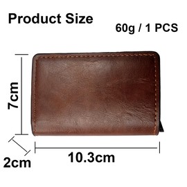 Ruayia Men's Slim Wallet, Wallet Men's Card Holder Wallet Men's Credit Card Holder Money Clip Men, brown, Classic