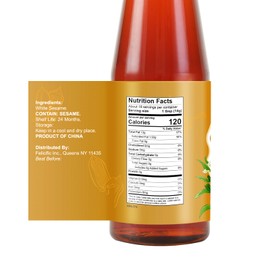 Soeos Sesame Oil, Toasted Sesame Seed Oil, 8.45 Fl Oz (250 ml) Pack of 2, Total 500 ml, Nutty Flavor, Perfect for Asian Food, Noodles, Soup, Baking, and Stir-Fry