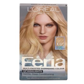 L’Oreal ParisFeria Multi-Faceted Shimmering Colour 3X Highlights, Level 3 Permanent, Very Light Natural Blonde/Natural 100 (Pack of 3)