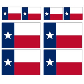 Sticky Expressions | 8 Pcs Texas Flag Sticker – Two Size, 8 Stickers – Strong Adhesive, Durable, Weatherproof Texas Sticker