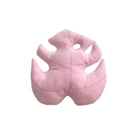 Green Philosophy Co. Monstera Deliciosa Leaf Pillow - Paradise Pink