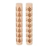 QUARKZMAN Pack of 2 Wooden Clay Roller 4 Inch Grass