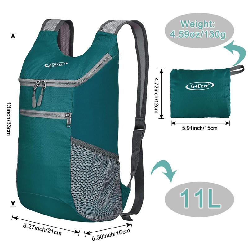 G4Free Ultra Lightweight Small Rucksack Foldable Backpack Packable Rucksack 11L