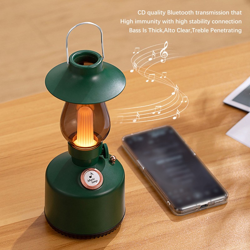 Bluetooth Speaker Lamp Retro Dimmable Candlelight Ambient Lighting Effect Bedside