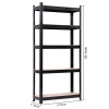 Unbranded 5 Tier Heavy Duty Metal Shelving Rack Unit Garage