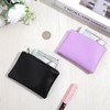 2 Pack Leather Zipper Coin Purse Small Coin Pouch Change