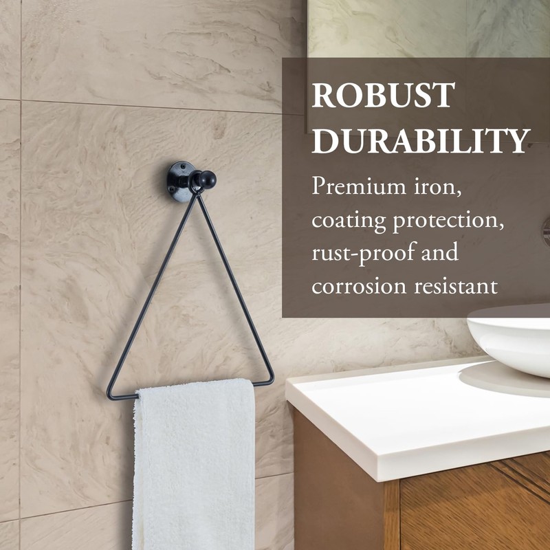 MyGift Hand Towel Holder Wall Mounted, Bath Hand Towel Rack,