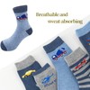 QIYIENDIAN 5 Paar kuschelig warme Crew Socken Cute Cartoon/Solid Farben