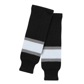 EALER HSK Series Multiple Colors Knit Hockey Socks Junior To Senior, 012black, 16-18