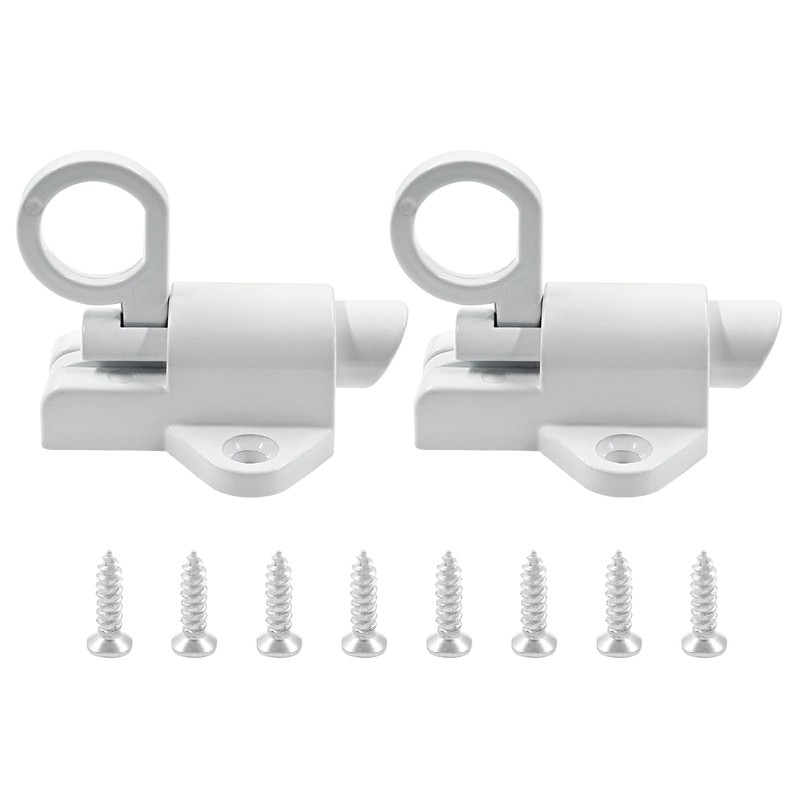 Bivethoi 2Pcs Self-Closing Latches, Resilient Bolt Latch Spring Door Lock,