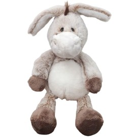 Cuddly Toy Donkey, Donkey Doll, Standing Cuddly Toy Donkey, Lifelike Stuffed Toy Made of Soft Plush, Soft Donkey Plush Toy for Cuddling and Cute Donkey Stuffed Toy for Children (32 cm, Brown)