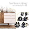 Nacnic Set of 12 hand-painted black and white ceramic knobs