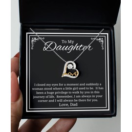 To My Daughter, Beautiful Cross Necklace, 925 Sterling Silver, Necklace Gifts From Dad, Father Daughter Necklace, Daughter Graduation Gift, Jewelry Gift For Daughter On Birthday, Christmas, Graduation