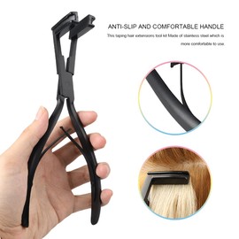 GlamorDove Pre-bonded Keratin Extensions Tool Kit Hair Connector US Plug Sealing Hair Extension Pliers Bonding Cutter for Making Flat Tip Extensions Wefts Italian Keratin Glue Beads Keratip Extensions