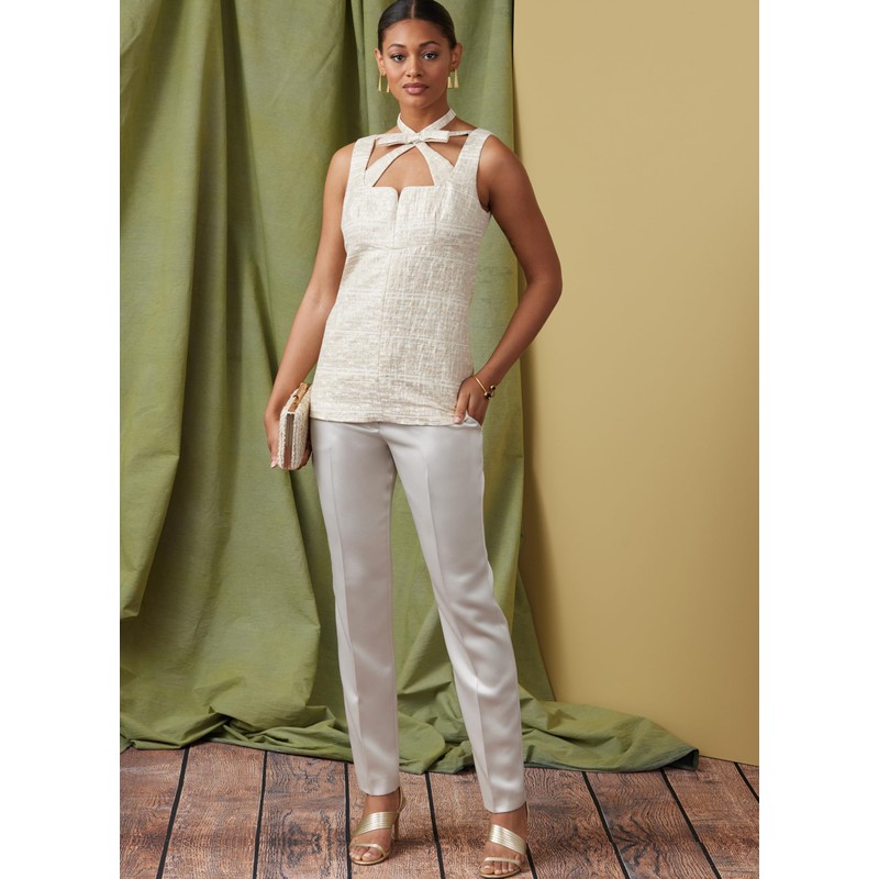 Vogue Misses' Sleeveless Top Sewing Pattern Kit, Design Code V1922,