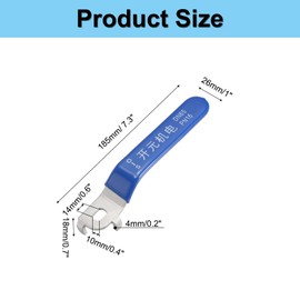 PATIKIL Lever Handle for Ball Valve, 1pcs Metal Valve Handle Total Length 185mm with Hole Size 14x10x4mm for Outdoor Faucet Replacement Repair Hose Bib Blue