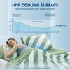 Snuggle Sac Mediterranean Stripe Cooling Comforter Queen Size Set, Q-Max