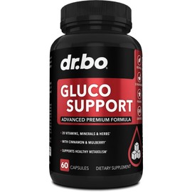 Gluco Support Supplement Capsules - Boost Metabolism Supplements, Vitamin Herbal Formula Pill - Ultra Balance Optimizer Vitamins, Chromium, Cinnamon, Bitter Melon Leaf, Gymnema, Vanadium - 60 Pills