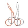 Baluue 2pcs Sturdy Stainless Steel Eyebrow Tweezers Scissor Handle Precision