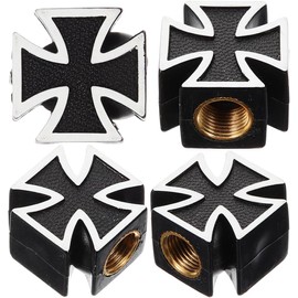 GLEAVI Tapones De Válvula Llanta 4 Pcs Diseño Cruz Creativa Cubiertas De Válvulas Neumáticos Cobre Abs Universal para Coches Camiones Protección Y Decoración