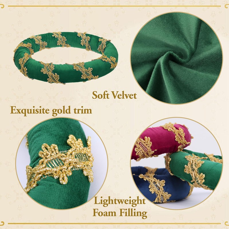PROCOS Renaissance Padded Roll Chaplets Coif Cap Velvet Medieval Headwear