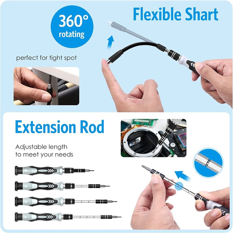 AMIR Precision Screwdriver Set, 132 in 1 Magnetic Screwdriver Set