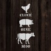 Cluck Oink Moo Stencil Template - Reusable Stencils for Painting