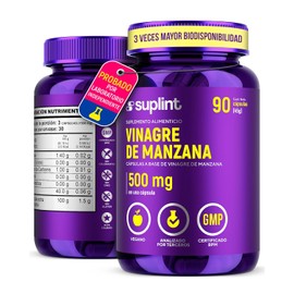 Vinagre de Manzana 1500 mg | Cápsulas de Vinagre de Sidra de Manzana Veganas – Suplemento Natural, Sin OGM ni Gluten | 90 Cápsulas para Apoyo Diario