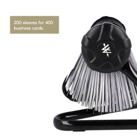 Westcott card file for business cards | Rotary card file with 200 sleeves for 400 business cards | A-Z index for clear sorting of cards | E-744539 00