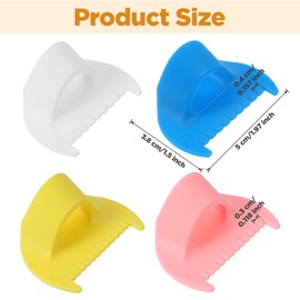 Mabor Edge Sewing Lockranding Tool, 4Pcs 3mm/4mm Sewing Gauge Ruler Set, Finger Thumb Guide Ruler for Precise Hemming Quilting for Beginners and Seniors