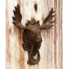 Ebros Rustic Western Forest Horned Bull Moose Head Cast Iron