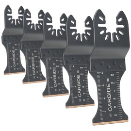 Genesis Oscillating Multi-Tool Blade Set Carbide Flush Cut 1 3/8" Wide Universal Fit 5-Piece GAMT541C-5
